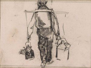 Man with Yoke, Seen from the Back by Isaac Israels