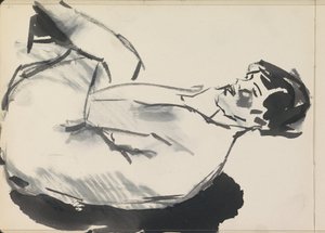 Seated Female Nude by Isaac Israels