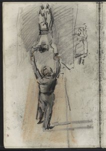 Two Acrobats, Possibly on Stage by Isaac Israels