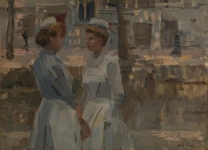Two Maids by a Canal by Isaac Israels