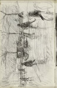 Walking Figures and a Carriage