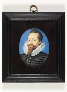 A Gentleman, perhaps Edward Cecil, Viscount Wimbledon by Isaac Oliver