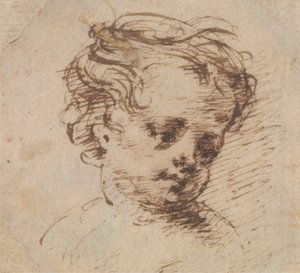 Head of a Child Looking to Right by Isaac Oliver