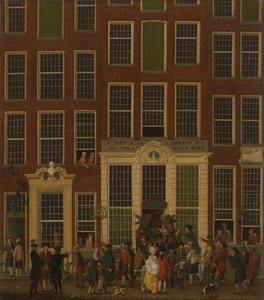 The Bookshop and Lottery Agency of Jan de Groot in the Kalverstraat in Amsterdam
