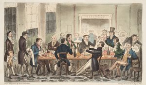 Evening and in High Spirits, a scene at Longs Hotel, Bond Street, from The English Spy