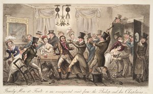 Family Men at Fault, or an Unexpected Visit from The Bishop and His Chaplains, from The English Spy