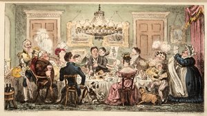 Liston and the Lambkins or the Citizens Dinner Party, from The English Spy