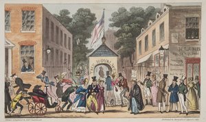 The Royal Wells, Cheltenham or Spasmodic affections from Spa Waters, from The English Spy by Isaac Robert Cruikshank