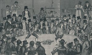 At the Royal Cockpit, 1821 by Isaac, Robert and George Cruikshank