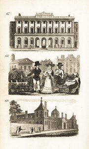 The Royal Academy, Covent Garden, and the British Museum by Isaac Taylor