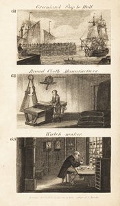 Trades in Regency England: Greenland Ship to Hull, Broad-Cloth Manufacture and Watchmaker by Isaac Taylor