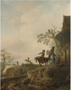 Landscape with Horsemen Halting at an Inn