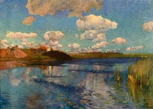 A Sunny Day by the Lake, 1899-1900 by Isaak Ilyich Levitan