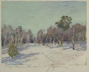 Garden in Snow by Isaak Ilyich Levitan
