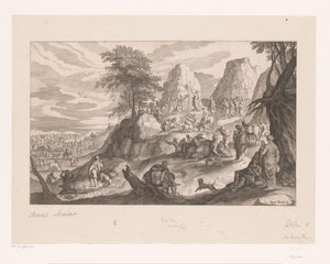 Landscape with Moses Striking Water from the Rock