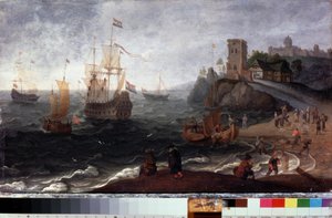 Fish market at seashore