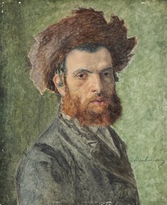 Portrait of a Young Hasidic Jew by Isidor Kaufmann