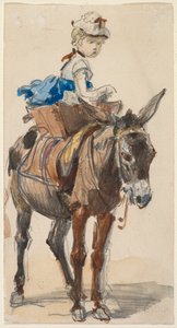Girl on a Donkey by Isidore Pils