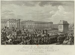The Execution of Louis XVI in the Place de la Revolution on 21 January 1793 by Isidore Stanislas Helman