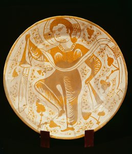 Decorated Plate with Saint Figure