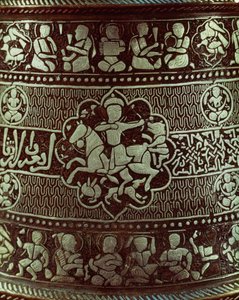 Detail from a lamp, from Egypt, 1282
