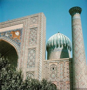 Facade of the Shirdar Madrasa, Timurid period, Rigestan Square