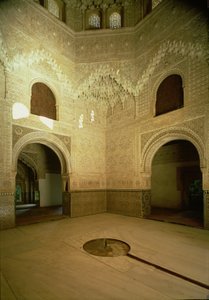 The Room of the Two Sisters (Sala de las Dos Hermanas) 14th century by Islamic School