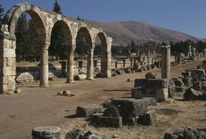 View of a street and a colonnade, Umayyad Period