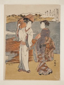 Clearing Weather at Matsuchiyama by Isoda Koryusai
