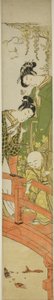 Feeding the Carp at Kameido by Isoda Koryusai