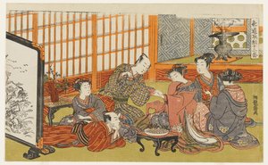 Frontispiece, from the series Twelve Bouts in the Way of Love by Isoda Koryusai