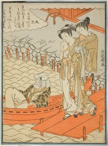 Ono no Komachi at Seki Temple, from the series The Seven Fashionable Komachi by Isoda Koryusai