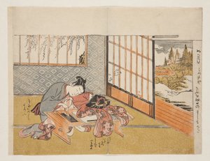 Prosperous Flowers of the Elegant Twelve Months (Furyu juniki no eiga) by Isoda Koryusai