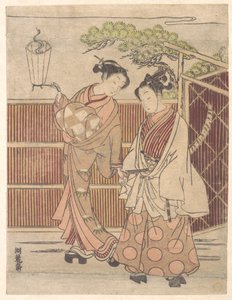 Reizei Carrying a Hand Lantern by Isoda Koryusai