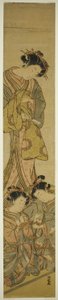 The Courtesan Segawa of Matsubaya Watching Her Attendants Play Cat