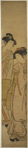 Young Couple Dressed as Mendicant Monks by Isoda Koryusai