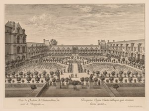 View of the Château de Fontainebleau, from the Orangerie by Israël Silvestre