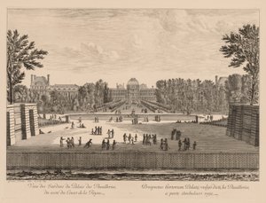 View of the Palace and the Tuileries Gardens, from the Queens Courtyard by Israël Silvestre