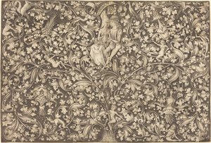 Ornament Panel with Two Lovers, c. 1490-1500