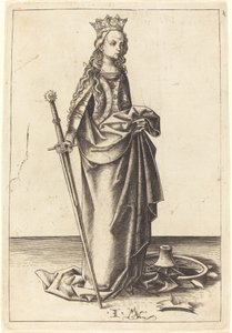 Saint Catherine by Israhel van Meckenem