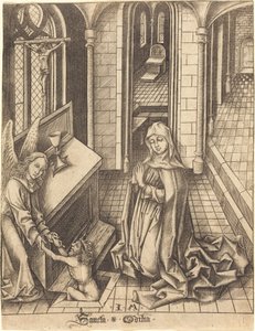 Saint Ottilia by Israhel van Meckenem