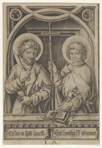 St. Bartholomew and St. Philip, from The Apostles, 1435-1503 by Israhel van Meckenem