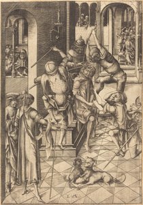 The Crowning with Thorns by Israhel van Meckenem