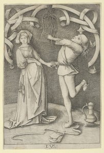 The Fool and the Lady by Israhel van Meckenem