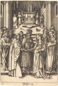 The Marriage of the Virgin by Israhel van Meckenem