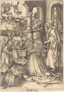 The Nativity, c. 1490-1500 by Israhel van Meckenem