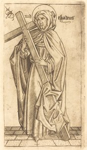Saint Judas Thaddeus (?) or Saint Simon (?) by Israhel van Meckenem after Master E.S.