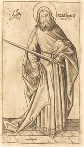 Saint Paul (?) or Saint Matthew (?) by Israhel van Meckenem after Master E.S.