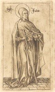 Saint Simon Zelotes (?) or Saint Judas Thaddeus (?) by Israhel van Meckenem after Master E.S.