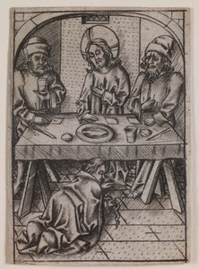 Mary Magdalen Washing Christ’s Feet by Israhel van Meckenem the younger